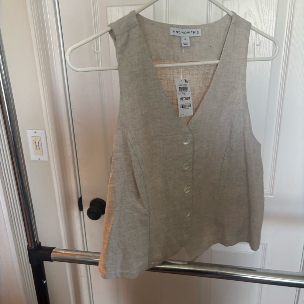 And Now This Linen Blend Vest